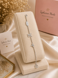 Bracelet Argenté à Pendentifs Fleuris✨