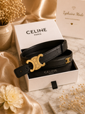 Ceinture femme noire boucle dorée✨