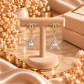 Boucles d’oreilles Étoile Cristal Doré✨