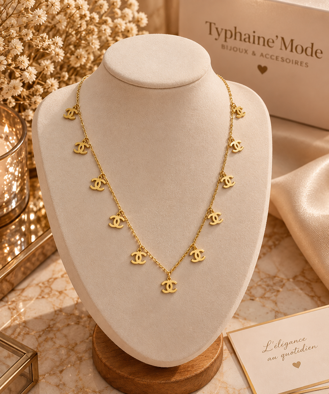 Collier Doré à Motifs Entrelacés ✨