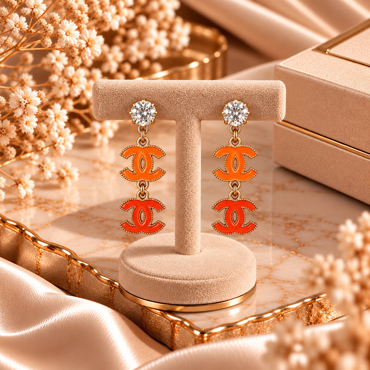 Boucles d’Oreilles Dorées à Motifs Entrelacés ✨