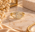 Bague Dorée Ajustable à Motif Entrelacé ✨