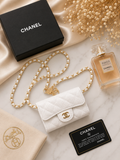 Sac à Bandoulière Blanc Chaîne Dorée ✨